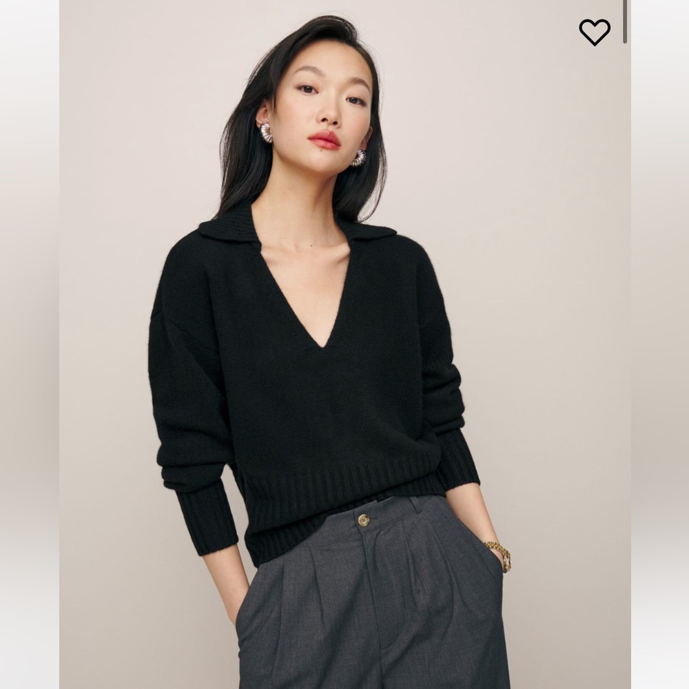 NWT Reformation - Beckie cashmere collared sweater